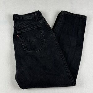 Levis 550 Relaxed Fit Tapered Leg‎ Womens 14 R Black Jeans 32x29